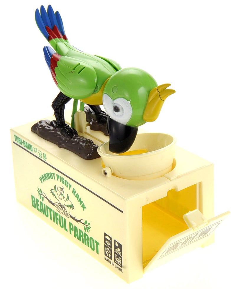 PowerTRC Parrot Coin Bank for Kids, Cute Money Bank for Boys and Girls, Savings Piggy Bank | Fun Gift for Kids and Adults - Image 2